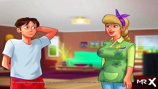 Exhausted Teen Gives Her Milk in Summertime Saga Anime Adventure