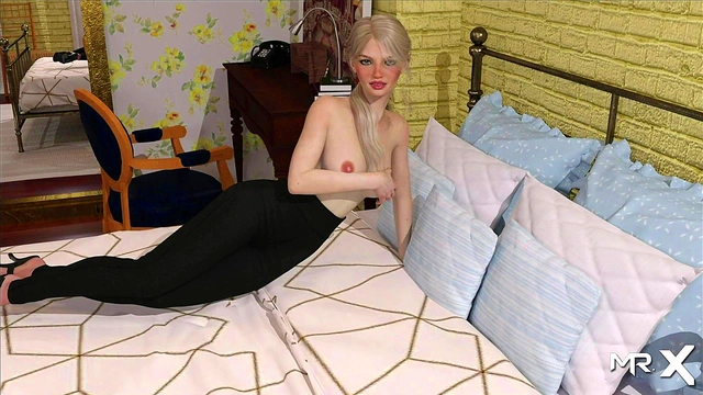 Blonde Teen Cartoon Enjoying Steamy Hotel Sex With Game Character