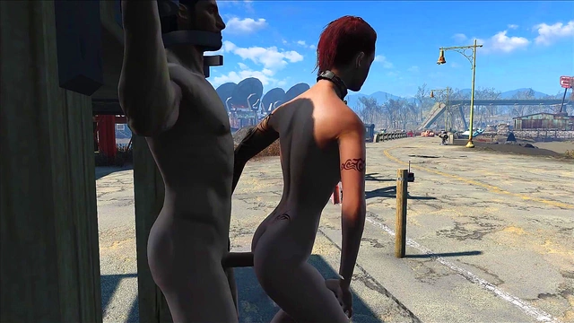 Hentai Anime SlaveGirl Bound and Fucked in Fallout 4 Style Prison Scene