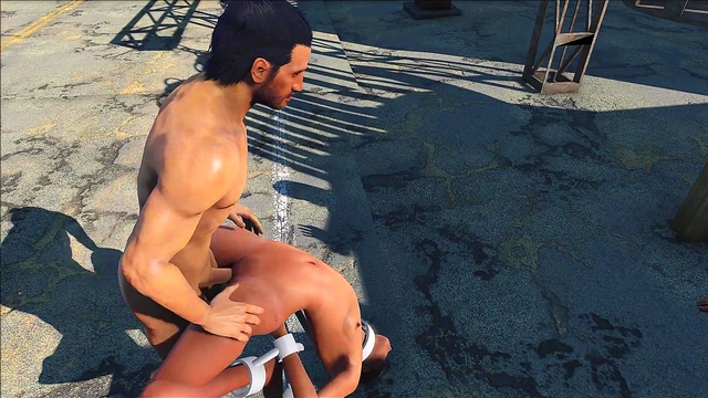 Hentai Anime SlaveGirl Bound and Fucked in Fallout 4 Style Prison Scene
