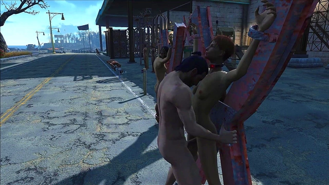 Hentai Anime SlaveGirl Bound and Fucked in Fallout 4 Style Prison Scene