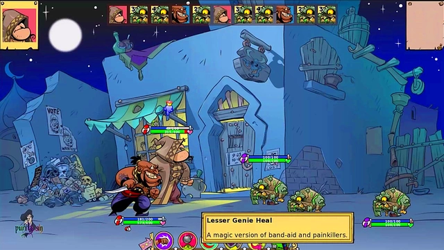 Blonde Princess Iris Fights Genies & Monsters for Hot Hentai Action