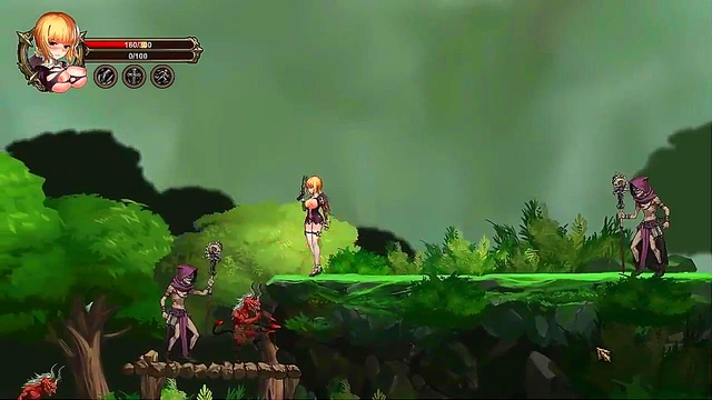 Cute Blonde Takes On Men & Monsters in Summon of Asmodeus Hentai Action Game