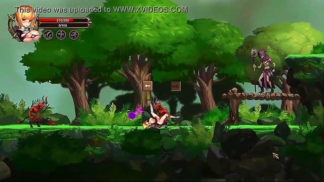 Cute Blonde Takes On Men & Monsters in Summon of Asmodeus Hentai Action Game