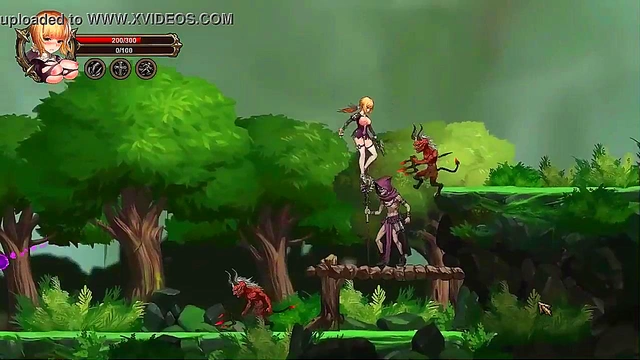 Cute Blonde Takes On Men & Monsters in Summon of Asmodeus Hentai Action Game