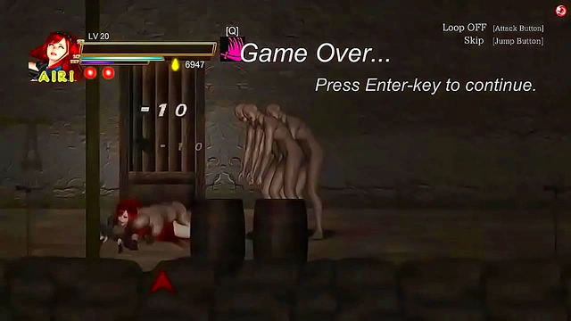Cute Red-Haired Girl Fucks Monsters in Guilty Hell New Hentai Gameplay