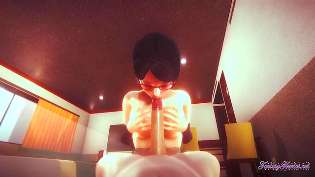 Sarada Gives Uncensored Naruto Blowjob & Pussy Creampie POV