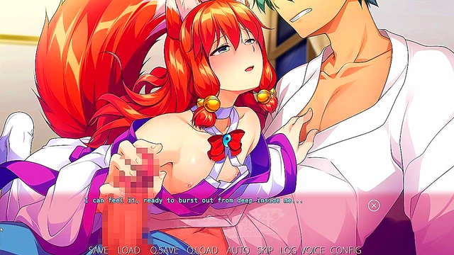 Femboy Trap Shrine Yui Gives Seductive Handjob In Anime Sex Scene