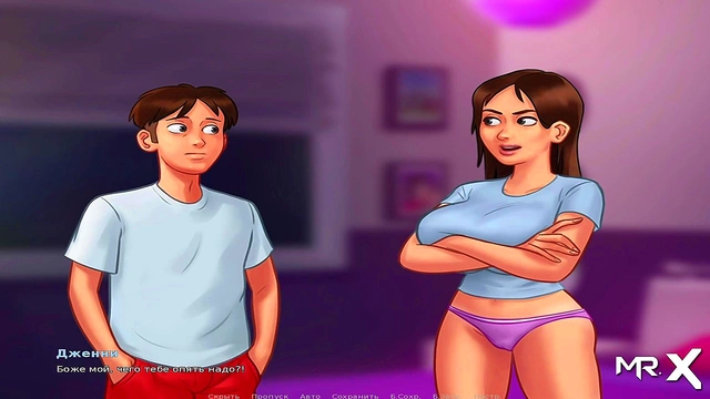 Hugging Babe in Pajamas – Summertime Saga Anime Lets Play
