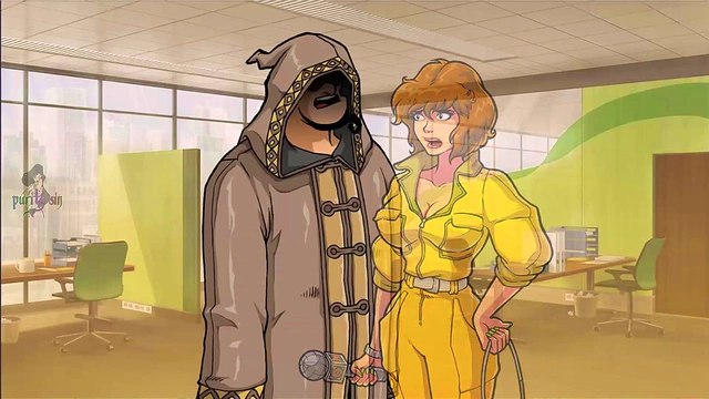 Hermione & April O'Neil Get Milked By TMNT in Akabur's Anime Porn Game Adventure