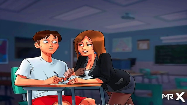 Teen Teacher Tempts With Tit Teasing In Summertime Saga Anime