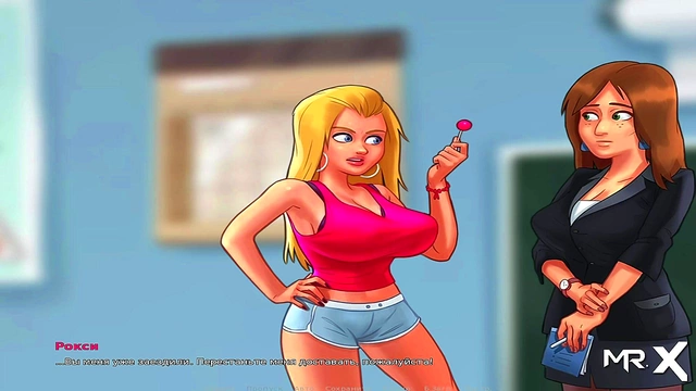 Teen Teacher Tempts With Tit Teasing In Summertime Saga Anime