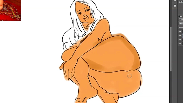 Sexy Big-Assed Anime Girl Shows Off Pussy And Feet In Digital Art Mastery