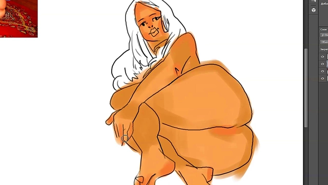 Sexy Big-Assed Anime Girl Shows Off Pussy And Feet In Digital Art Mastery