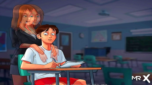 Teen Anime Cutie Learns French With naughty Summertime Saga Fun