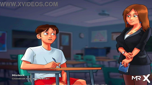 Teen Anime Cutie Learns French With naughty Summertime Saga Fun