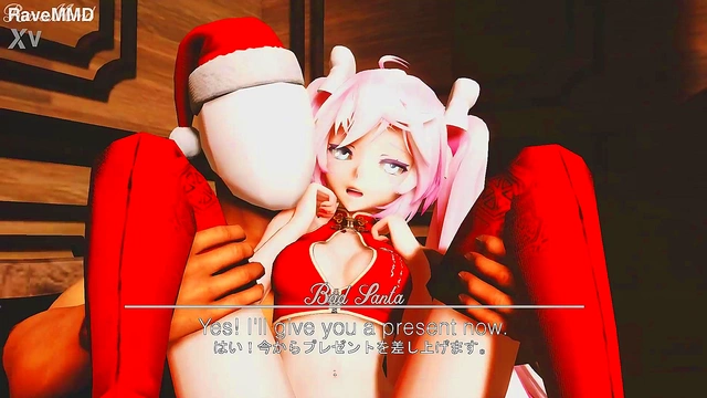 Naughty Miku Takes Big Cock for Christmas Creampie Fun