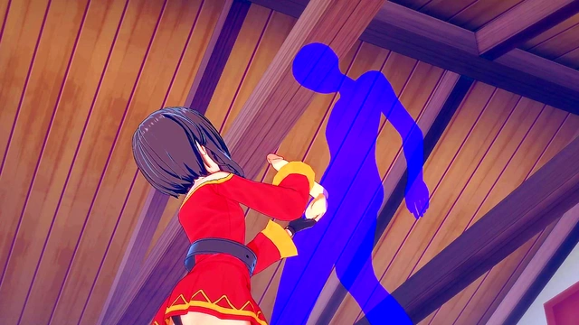Megumin Gives Handjob in KonoSuba Anime for Intense Facial Cumshot Scene