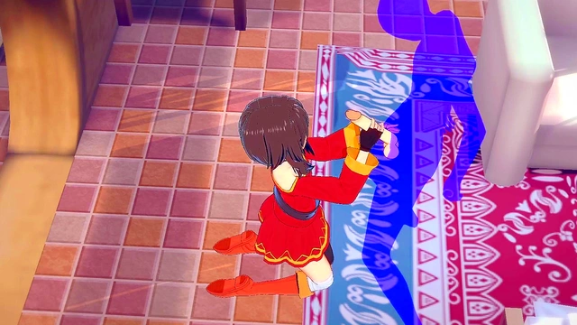 Megumin Gives Handjob in KonoSuba Anime for Intense Facial Cumshot Scene