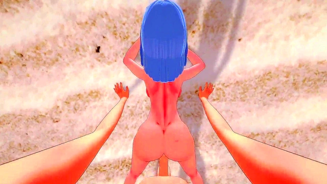 Horny Teen Sirius Fucks Hard Against Floor in Beachside Anime POV Action