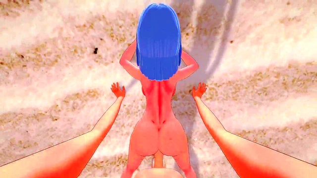 Horny Teen Sirius Fucks Hard Against Floor in Beachside Anime POV Action