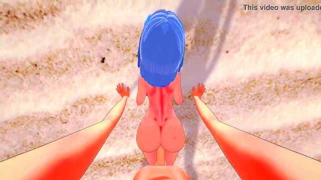 Horny Teen Sirius Fucks Hard Against Floor in Beachside Anime POV Action