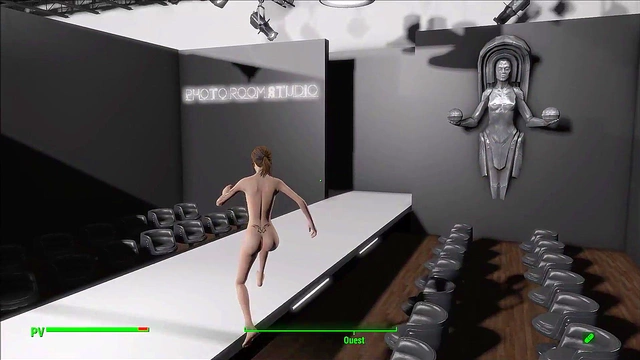 Cute Brunette Anime Chick Shows Off Sexy Fallout 4Fashion In Bed