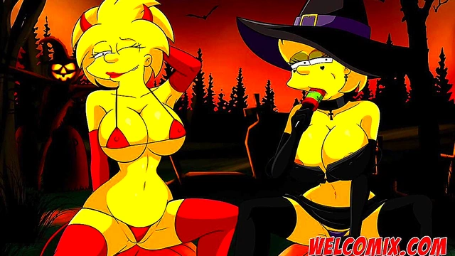 Witches & Simpsons Orgy – Halloween Night