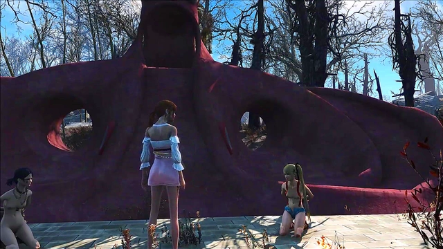 Sexy Brunette Anime Chick Shows Off Fallout 4 Fashion With Hot Hentai Action