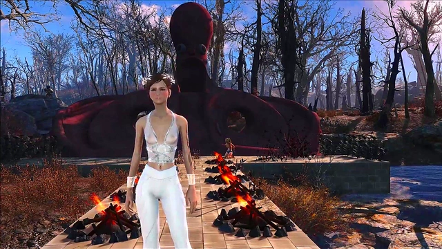 Sexy Brunette Anime Chick Shows Off Fallout 4 Fashion With Hot Hentai Action