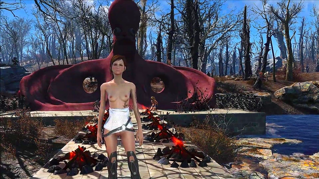 Sexy Brunette Anime Chick Shows Off Fallout 4 Fashion With Hot Hentai Action