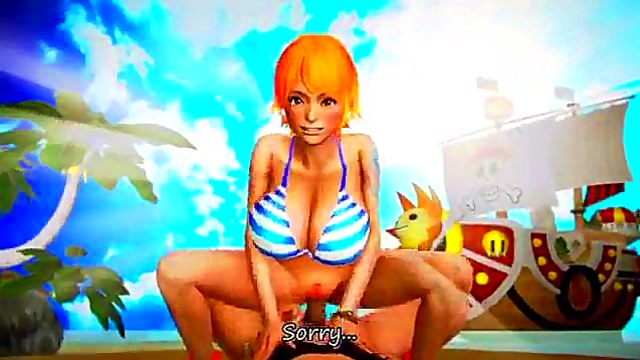 POV Nami Rides Dick Hard While You Watch From The Front Row One Piece Hentai'action