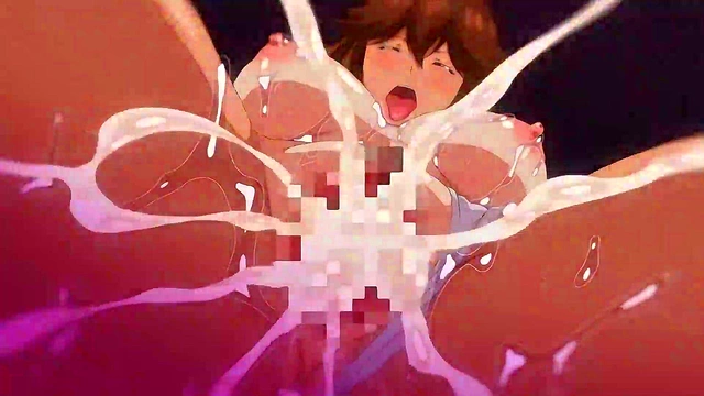 Big-Busted Anime Schoolgirl Gets Creamed in HMV Bitch PMV