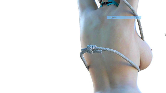 Nude 3D Babe With Big Boobs Tied Up For Naughty Cartoon Fun