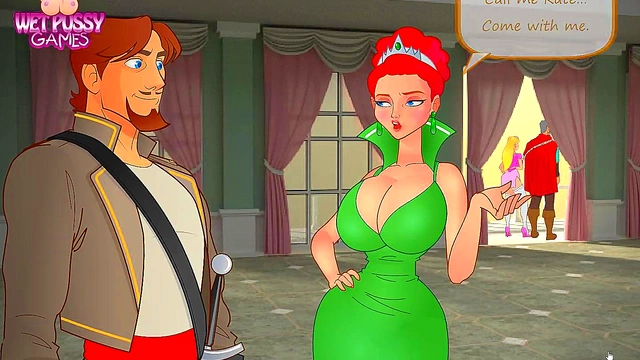 Horny Princess & Queen Engage in Hardcore Hentai Sex With Big-Busted Prince