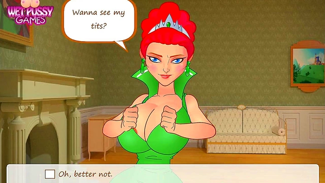 Horny Princess & Queen Engage in Hardcore Hentai Sex With Big-Busted Prince