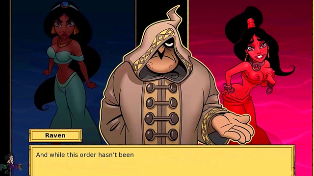 Princess Jasmine Fucks Roughly in Doggy Style for Busty Hentai Orgasm