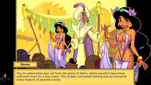 Princess Jasmine Fucks Roughly in Doggy Style for Busty Hentai Orgasm