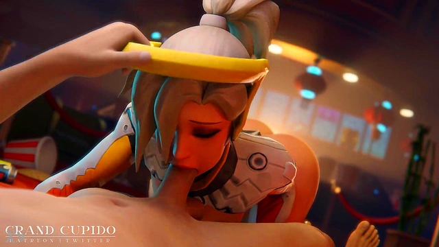 Mercy Gives Sweet Blowjob With Big Tits In The Animated Park