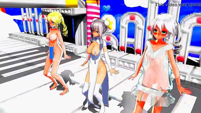 Horny Anime Girls Celebrate Halloween With Hot Lesbian Sex MMD Style
