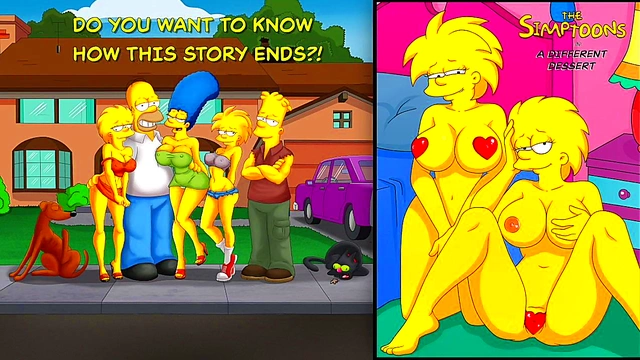 Hentai Simpsons Porn – Lisa & Liza Enjoy Group Sex Dessert Fun