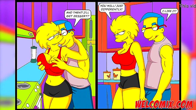 Hentai Simpsons Porn – Lisa & Liza Enjoy Group Sex Dessert Fun