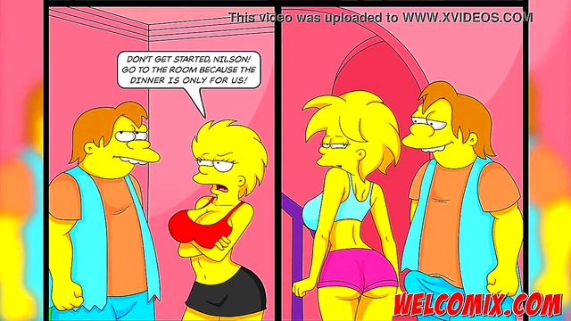 Hentai Simpsons Porn – Lisa & Liza Enjoy Group Sex Dessert Fun