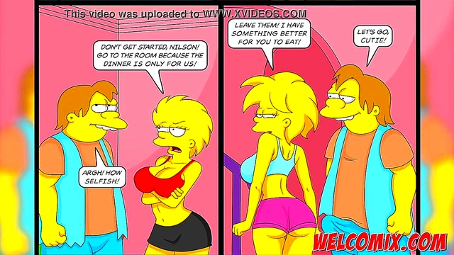 Hentai Simpsons Porn – Lisa & Liza Enjoy Group Sex Dessert Fun