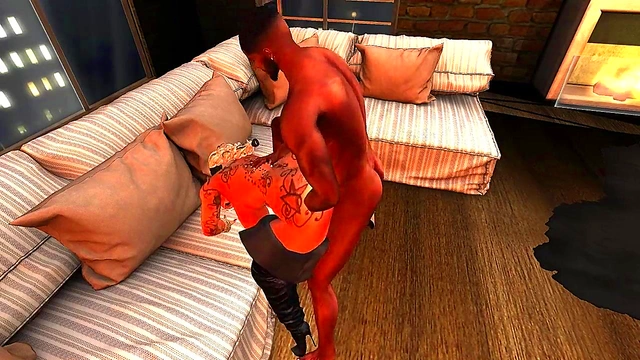 Blonde MILF Gets Interracial Anal & Pussy Fucking for Cartoony Orgasmic CreamPie