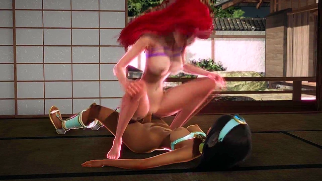 Redhead Ariel Gets Creampied by Futanari Jasmine in Steamy Anime Adventure