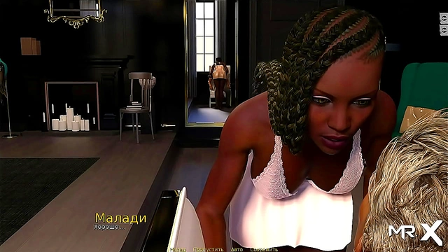 Posh Lady in Black Seduces With Anime Charm In Visual Novel Adventure