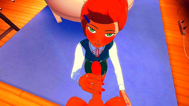 Ben Ten Cosplay Couple Enjoy Uncensored 3D Hentai Blowjob & Floor Pussy Action