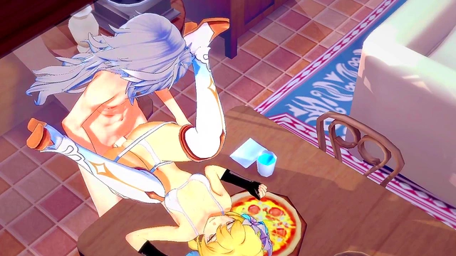 Lumine Gives Blowjob & Gets Fucked By Razor in Genshin Impact Hentai Anime