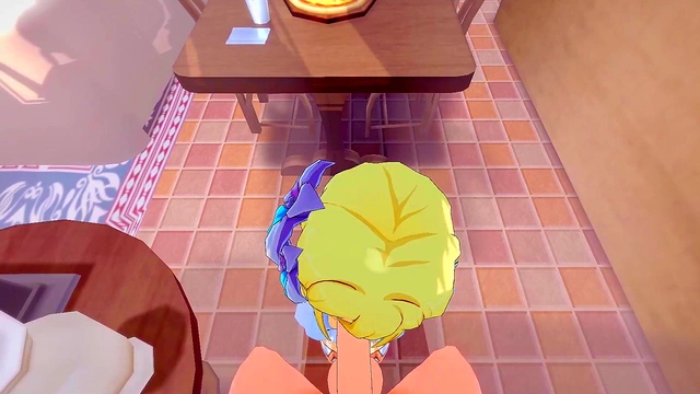 Lumine Gives Blowjob & Gets Fucked By Razor in Genshin Impact Hentai Anime